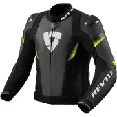 REV'IT! Rev'it Jacket Control Veste en cuir 52 noir/jaune néon