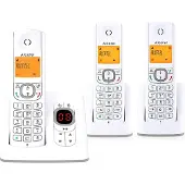 Alcatel F530, Téléphone DECT, Casque sans fil, Haut-parleur, 50 pouces, Identification du nom et de l'appelant, Gris, Blanc