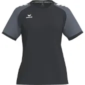 Erima Maillot Wings à manches courtes, noir/gris ardoise - 34