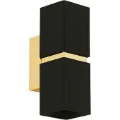 Eglo Applique murale LED Passa Up - Down 2x3,3w - or avec noir