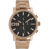 Oozoo Montre en acier inoxydable pour hommes Timepieces rose?gold C10708 Montre à quartz analogique UOC10708