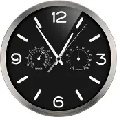 Bresser MyTime DCF Thermo-/ Hygro- Horloge murale 25cm noir 8020315CM3000