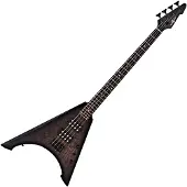 Gear4Music Harlem V Bass Guitar by Trans Black