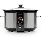 Brabantia BBEK1083 Slowcooker - 6,5 litres - 320 Watt - Fonction maintien au chaud - Lèchefrite intérieure en céramique - Acier inoxydable