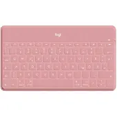 Logitech Keys-To-Go - Modèle allemand - 1,7 cm - 1,2 mm - Compatible avec : Apple iPad, iPhone, Apple TV - Couleur : Rose