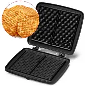 Frifri M004 - Plaque soudable - Plaques belges 16x28 - Geschikt voor Wafelijzers, Ustensile de cuisine : accessoires, Noir