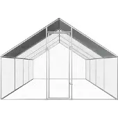 vidaXL Cage à poules d'extérieur 2,75x8x1,92 m Acier galvanisé