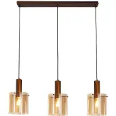 Searchlight Suspension marron Sweden 3 feux droits