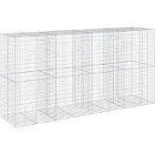 vidaXL Gabion avec couvercle 400x100x200 cm Fer galvanisé