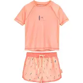 Playshoes Protection UV bleu foncé / vert / rose pastel