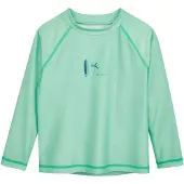Playshoes Protection UV 'Surfbrett Palme' marine / vert clair