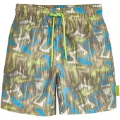 Playshoes Shorts de bain bleu / olive / vert fluo / blanc