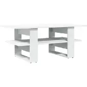 vidaXL Table basse blanche 102x55x42 cm Bois composite