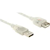 DeLOCK 83881 USB Verl. A -> A St/Bu 1.00m transparent