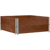 vidaXL Jardinière marron 100x100 cm bois massif de pin