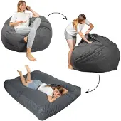 Bananair Pouf lit convertible 2en1 gris foncé