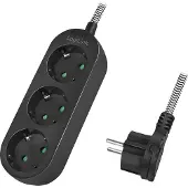 Logilink Rallonge électrique LPS261 1,5 m 3 prise(s) CA Intérieur Noir, Blanc