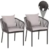 Mendler Chaise de jardin -N41 (lot de 2)