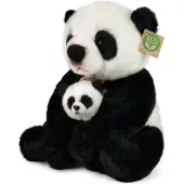 Rappa Peluche panda avec petit 27 cm ECO-FRIENDLY