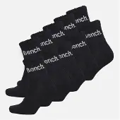 Bench Chaussettes Kanter Homme mi-haut rembourrées par lot de 10 Noir