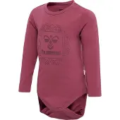 Hummel Body L/s - hmlHelga - Rouge Terre av. Logo - - 74 - Body M/L