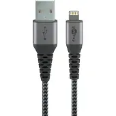 Goobay 49272 lightning cable 2 m Black, Grey
