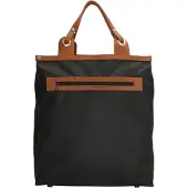 Run Away Sac à provisions avec poignée en cuir noir