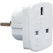 Gembird Cablexpert A-AC-UKEU-001 - Adaptateur secteur - alimentation (P) pour alimentation (F) - blanc - Royaume-Uni, Europe