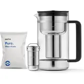 AARKE Carafe filtrante Verre Argent