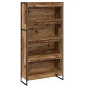 vidaXL Bibliothèque 2 pcs Bois Ancien 80 x 30 x 155 cm
