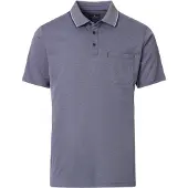 Casamoda Polo Marine Mélangé Bleu foncé Bleu taille 4XL