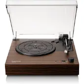 Lenco Tourne-disque avec Bluetooth, deux haut-parleurs intégrés et AT360