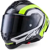 Alpinestars Casque Supertech R10 Arius, noir/blanc/jaune fluo, 2XL (63/64)