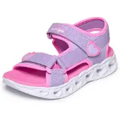 SKECHERS Sandales av. Lumière - Filles Heart - Lavender/Rose - - 28 - Sandales