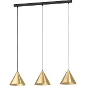 Eglo Narices Lustre contemporain 3 lumières acier noir