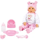 Small Foot Poupée Bébé Fille avec Accessoires - - 11522 - Corps Souple - 5 pièces - Multicolore