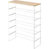 Yamazaki Home Étagère à Chaussures de 5 Niveaux de Chaussures Porte-Chaussures blanc 66,0 x 87,0 x 25,0 cm