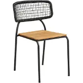 Ebuy24 Nashville chaise de jardin naturel, noir.