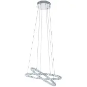 Eglo Lustre LED unique à deux cercles VarrazoReproductioné de cristaux