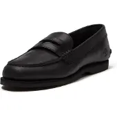 Timberland pour femme. TB0A5MXNW021 Mocassins en cuir Classic Boat noirs (41 W), Plat, Aucun, Casuel, Classique
