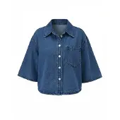 Imily Bela Chemisier bleu denim