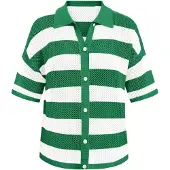 Imily Bela Cardigan vert / blanc