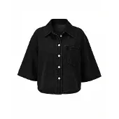Imily Bela Chemisier noir denim