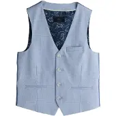 Next Gilet bleu clair / blanc
