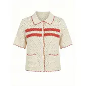 Imily Bela Cardigan écru / orange foncé