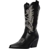 Salinyang Bottes de cowboy beige / noir
