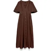 Vero Moda Robe 'VMMelaney' brun foncé