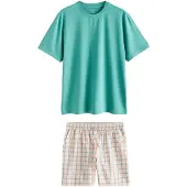 Next Pyjama court turquoise / violet clair / orange / blanc