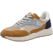 Tamaris Baskets basses beige clair / bleu fumé / cognac / blanc