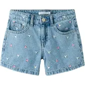 Name it Jean 'NKFBella' bleu denim / rose / blanc